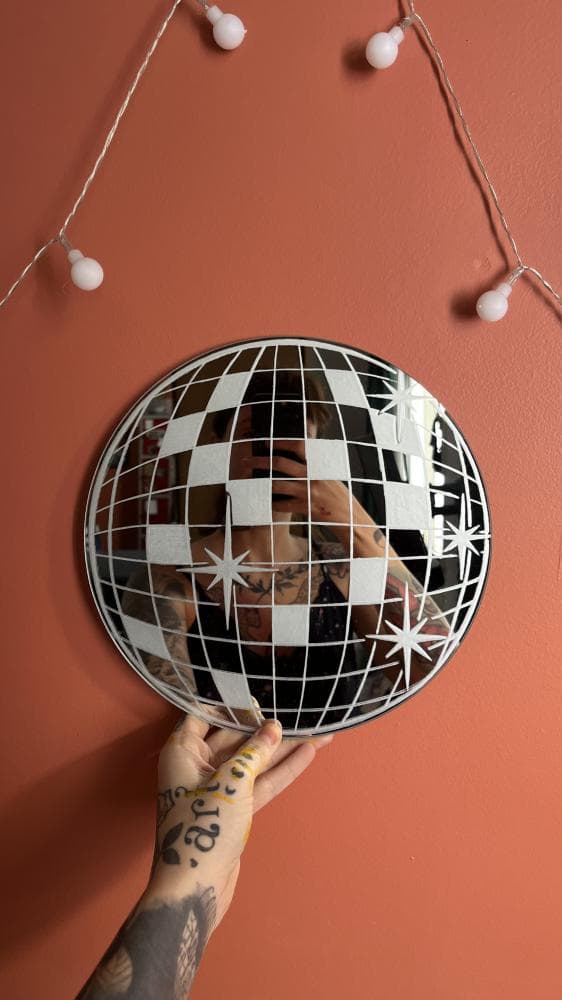 Espelho Disco Ball espelhado, feito à mão