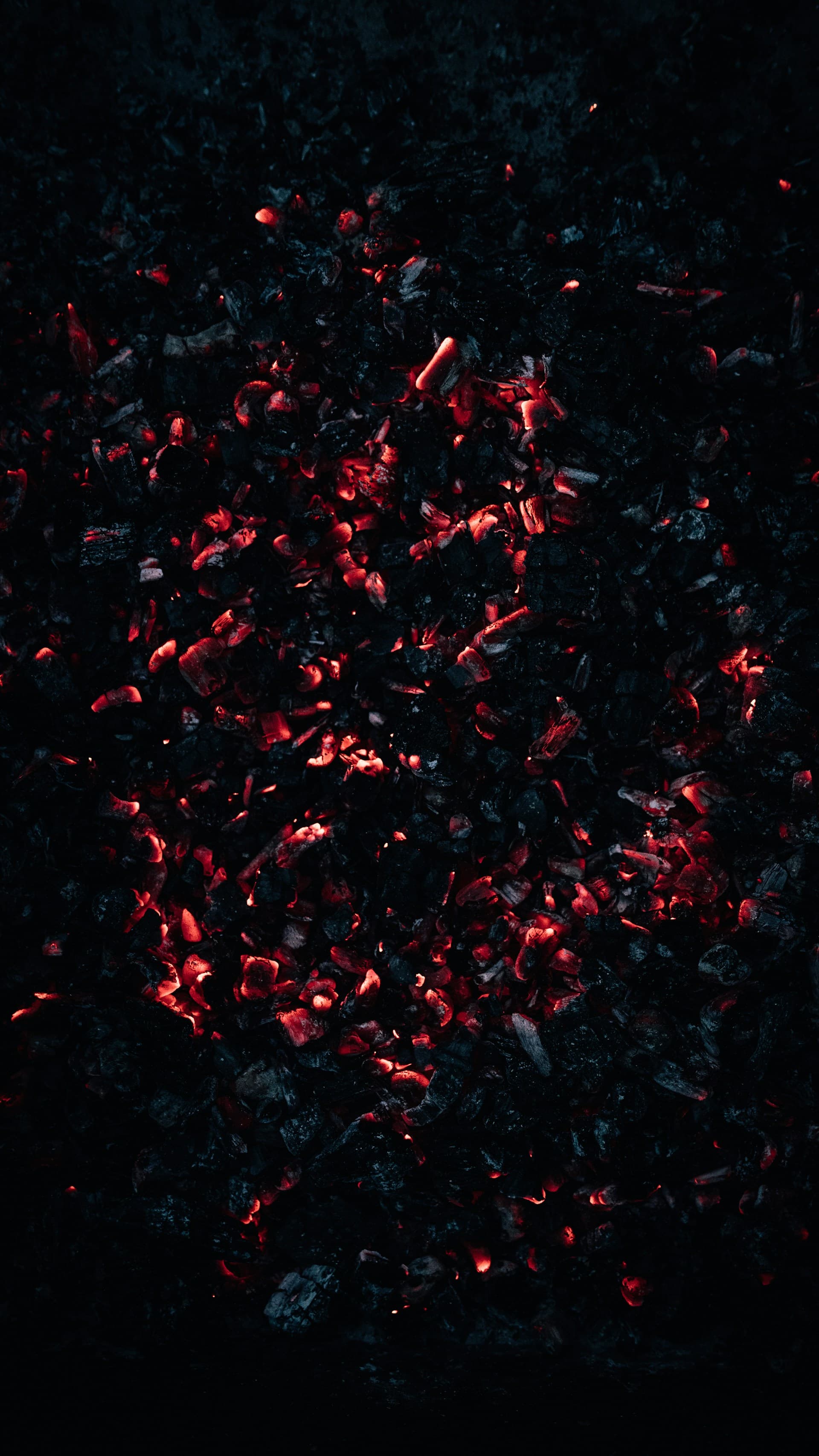 Glowing embers in the dark